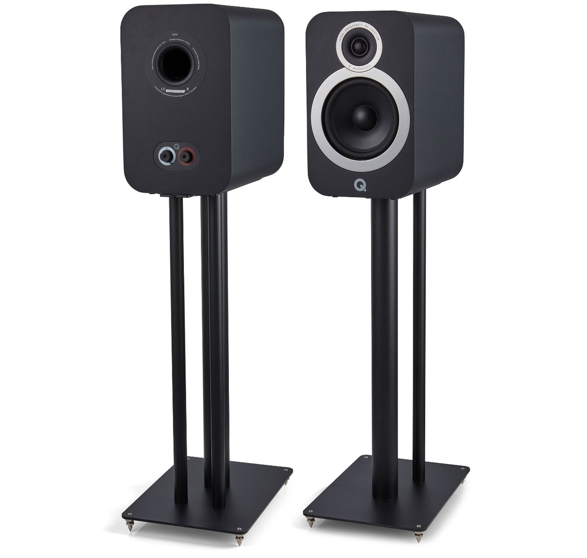 Q Acoustics Q 3000FSi Black Speaker Stands (Pair) - Q Acousitc 3000i Series - Q Acoustics